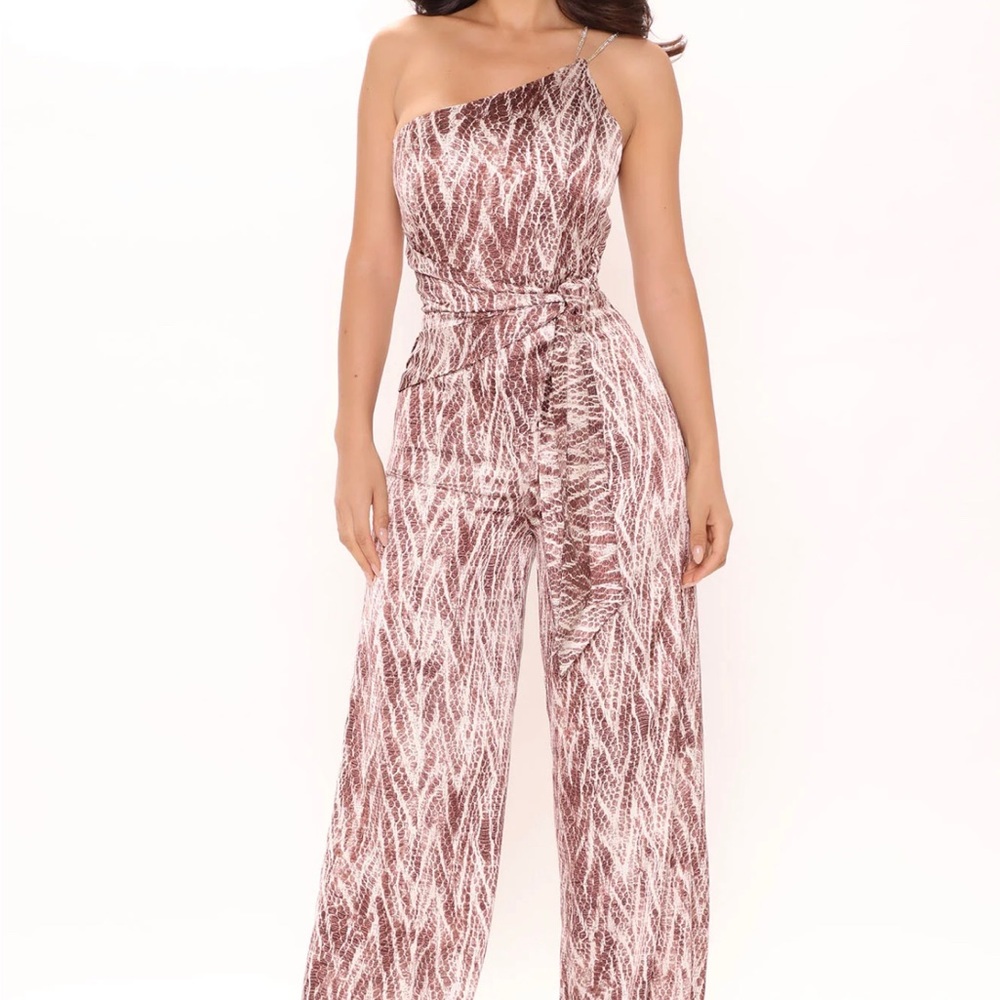 One shoulder jumpsuit